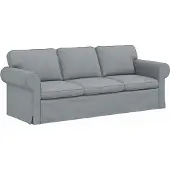 vidaXL Ensemble de canapés, 2 pièces, gris clair, revêtement en tissu