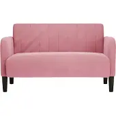 vidaXL Canapé deux places rose 109 cm velours