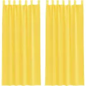 vidaXL Voile Rideaux avec passants 2 pcs. Jaune 140x245 cm