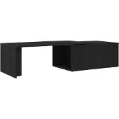 vidaXL Table Basse Chêne Noir 150X50X35 Cm Avec Bois d'Ingénierie Lumarko