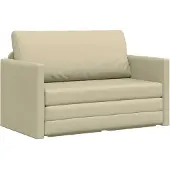 vidaXL Canapé-Lit Crème 124 x 71 x 78 cm Velours