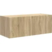 vidaXL Ensemble d'étagères murales pour téléviseur, à fixer au mur, 4 pièces, bois composite chêne Sonoma