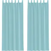 vidaXL Voile Rideaux avec passants 2 pcs. Turquoise 140x260 cm