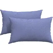vidaXL Coussins de canapé 2 pcs Bleu 145 x 40 cm tissu