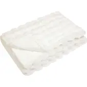 vidaXL Couverture en Fourrure de Lapin Synthétique 4 pcs Blanc