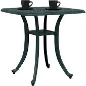 vidaXL Table de jardin vert 53x53x53 cm fonte d'aluminium