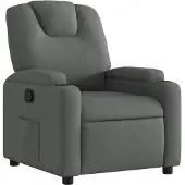 vidaXL Fauteuil relax gris foncé Tissu