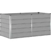 vidaXL Jardinière Gris Clair 160 X 80 X 75 Cm Acier