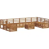 vidaXL Ensemble de meubles de jardin , 11 pièces, couleur naturelle