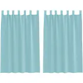 vidaXL Voile Rideaux avec passants 2 pcs. Turquoise 140x175 cm