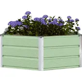 vidaXL Jardinière Vert Pastel 129 X 129 X 45 Cm Acier