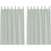vidaXL Voile Rideaux avec poches pour tringles 2 pcs. Gris clair