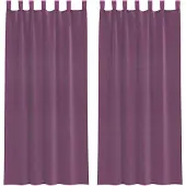 vidaXL Voile Rideaux avec passants 2 pcs. Violet 140x245 cm