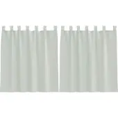 vidaXL Voile Rideaux avec poches pour tringles 2 pcs. Gris clair