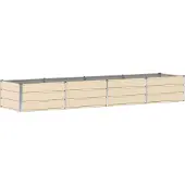vidaXL Jardinière Ivoire 320 X 80 X 45 Cm Acier