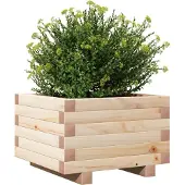 vidaXL Jardinière 40x40x26,5 cm bois de pin massif