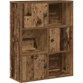 vidaXL Bibliothèque vieux bois 60x24x76,5 cm bois d'ingénierie