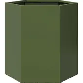 vidaXL Jardinière vert olive hexagone 46x40x45 cm acier