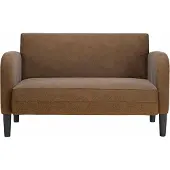 vidaXL Canapé deux places marron 110 cm similicuir