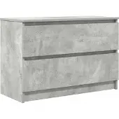 vidaXL Armoire TV gris béton 80x35x54 cm Bois composite