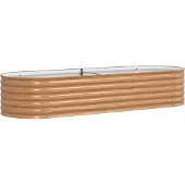 vidaXL Lit surélevé Marron 240 x 80 x 44 cm Acier