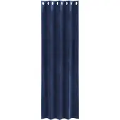 vidaXL Rideaux occultants, 2 pièces, bleu foncé, 140 x 225 cm, velours