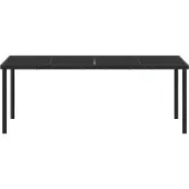 vidaXL Table de jardin noire 200 x 80 x 73 cm Métal