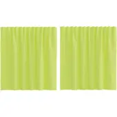 vidaXL Voile Rideaux avec poches pour tringles 2 pcs. Vert pomme