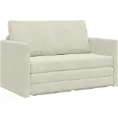 vidaXL Canapé-Lit Crème 124 x 204 x 61 cm Velours