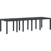 vidaXL Table de Jardin Anthracite 300 x 100 x 73 cm polyrotin