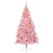 vidaXL Arbre de Noël artificiel pré-éclairé Rose 120 cm PVC