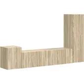 vidaXL Ensemble de meubles TV Fixé au mur 4 pcs Chêne Sonoma Bois composite