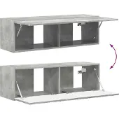 vidaXL Meuble TV , 5 pièces, gris béton