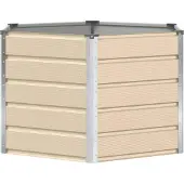 vidaXL Jardinière Ivoire 129 X 129 X 75 Cm Acier