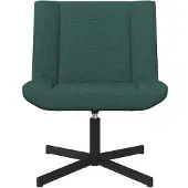vidaXL Chaise pivotante vert foncé 63 x 75 x 76 cm Tissu