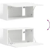 vidaXL Ensemble de meubles TV , 4 pièces, blanc brillant, aggloméré