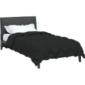vidaXL Couette d'hiver noire 135 x 200 cm en microfibre