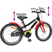 vidaXL Vélo pour enfants 20 pouces, pour les 6-11 ans, noir et rouge