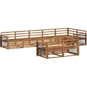 vidaXL Ensemble de canapés d'extérieur 8 pièces en bois massif d'acacia naturel