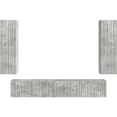 vidaXL Ensemble de meubles TV mural 3 pcs Béton Gris Bois composite