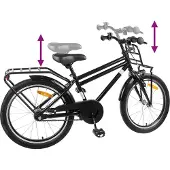 vidaXL Vélo enfant 20 pouces pour 6-11 ans noir