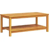 vidaXL Table d'appoint Huile naturelle 110 x 55 x 45 cm Bois massif Acacia