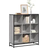 vidaXL Bibliothèque sonoma gris 97,5x33x107,5 cm bois ingénierie métal