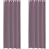 vidaXL Rideaux en voilage avec oeillets 2 pcs. violet 140x260 cm