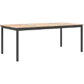 vidaXL Table de salle à manger Nature 200 x 100 x 75 cm Pin massif