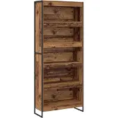 vidaXL Bibliothèque 2 pcs Bois Ancien 80 x 30 x 155 cm