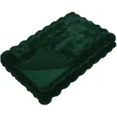vidaXL Couverture en Fourrure de Lapin Synthétique Vert foncé