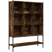 vidaXL Bibliothèque chêne fumé 102x30x141,5 cm bois d'ingénierie