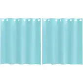 vidaXL Voile Rideaux avec oeillets 2 pcs. Turquoise