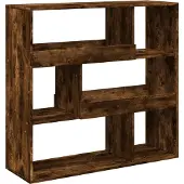 vidaXL Bibliothèque/Séparateur de pièce chêne fumé 100x33x94,5 cm